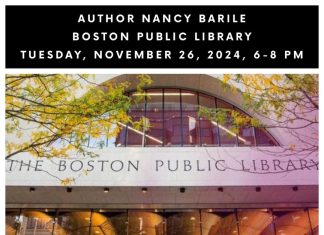 Boston Public Library 11/26: Nancy Barile’s I’M NOT HOLDING YOUR COAT Nancy Barile Boston Public Library